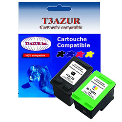 Lot de 2 Cartouches compatibles pour imprimante HP PhotoSmart 8050, 8053 (337+343) - T3AZUR Lot de 2 Cartouches compatibles pour imprimante HP PhotoSmart 8050, 8053 (337+343) 18ml - T3AZUR