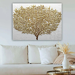 Hanah Home Tableau Arbre doré 70 x 100 cm.