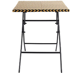 Acheter The Home Deco Factory Table de jardin pliable plateau tressé.