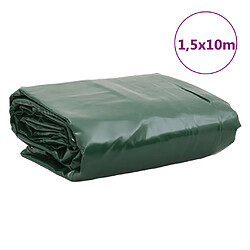 vidaXL Bâche vert 1,5x10 m 650 g/m² pas cher