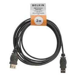 Seven 7 Belkin USB Extension Cable Rallonge de câble USB USB à 4 broches, type A (M) USB à 4 broches, type A (F) 3 m ( USB / Hi-Speed USB ) Moulé 