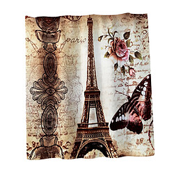 Bain Rideau De Douche Salle De Bains Fourniture Tour Eiffel / Mountain Stream Print Bleu