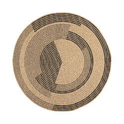 Avril Paris Tapis extérieur rond - 120cm - naturel - 100% polypropylène résistant aux UV - 1400 gr/m2 - CORA