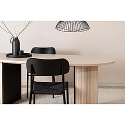 Venture Home Table de repas ovale Bianca 200 x 90 cm noir et naturel.