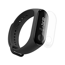 Wewoo 2 en 1 Bracelet Montre Silicone Caoutchouc Poignet Remplacement avec TPU Film D'écran pour Xiaomi Mi Band 3 Noir 