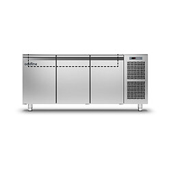 Saladette Positive GN1/1 Groupe Logé 3 Portes Plan de travail Inox - Coldline