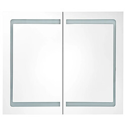 Avis vidaXL Armoire de salle de bain à miroir LED 80x12,2x68 cm