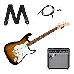 SquierStratocaster Pack Brown Sunburst Frontman 10G