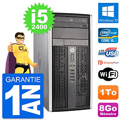 PC Tour HP Compaq Pro 6300 CMT Intel i5-2400 RAM 8Go Disque 1To Windows 10 Wifi · Occasion 