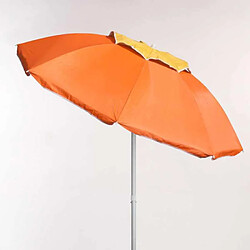 Beachline Parasol de plage 200 cm aluminium anti-vent protection uv Corsica, Couleur: Orange