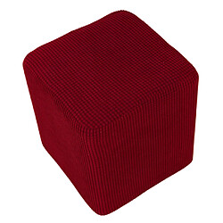 Housse De Repose-pieds Housse De Repose-pieds Rectangulaire Ottoman Extensible Vin Rouge