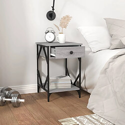 Avis Maison Chic Table de chevet, Table de Nuit pour chambre salon sonoma gris 40x42x60 cm bois d'ingénierie