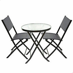 Meubles de jardin Aktive Table Chaise x 2 3 Pièces 60 x 71 x 60 cm 46 x 42 x 82 cm