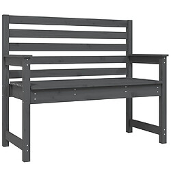 Maison Chic Banc de jardin | Banquette de jardin | Chaise Relax gris 109x48x91,5 cm bois massif de pin -MN20006