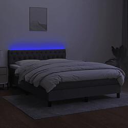 Acheter Sommier à lattes,Cadre à lattes de lit et matelas et LED pour Adulte Gris foncé 140x200 cm -MN53516