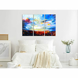 Paris Prix Tableau Imprimé 3 Panneaux Colourful Sky 60 x 90 cm