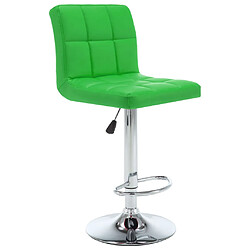 vidaXL Tabourets de bar lot de 2 vert similicuir