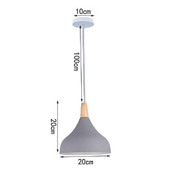 Stoex Lampe À Suspension Moderne Nordique Plafonnier D'Intérieur Lustre Minimaliste Abat-Jour en Métal, Gris Pour Chambre À Coucher, Cuisine, E27 pas cher