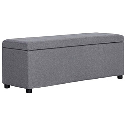 Helloshop26 Banc banquette avec compartiment de rangement 116 cm gris clair polyester 02_0010878