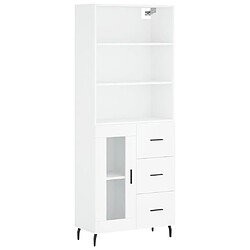 Maison Chic Buffet,Meuble de Rangement,commode pour salon,Cuisine Blanc 69,5x34x180 cm Bois d'ingénierie -MN51293