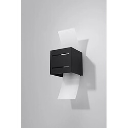 Luminaire Center Applique murale LORETO aluminium/verre noir 1 ampoule