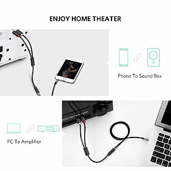 Avis UGREEN Câble RCA Jack 3.5mm Femelle vers 2 RCA Mâle Audio Câble Stéréo Compatible avec Téléphone iPhone iPod Haut-Parleur Enceinte Mini Chaîne HDTV Home Cinéma Amplificateur Subwoofer (20CM)