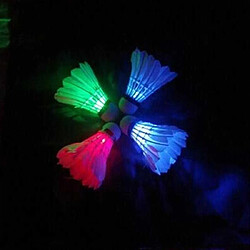 Wewoo Badminton durable de matériel de la plume LED d'oie de 4 en 1 pas cher