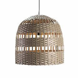 Suspension Thai Natura Gris osier 60 W 60 x 60 x 60 cm