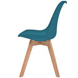 Avis vidaXL Chaises à manger lot de 6 Turquoise Plastique