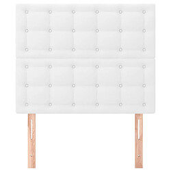 Avis Maison Chic Lot de 2 Têtes de lit design Blanc pour chambre - Décoration de lit 100x5x78/88 cm Similicuir -MN26947