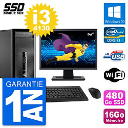 PC Tour HP 400 G1 Ecran 19" Intel i3-4130 RAM 16Go SSD 480Go Windows 10 Wifi · Occasion 