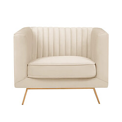 Rendez Vous Deco Fauteuil Gatsby en velours beige