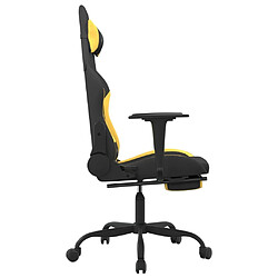 Acheter Maison Chic Chaise de jeu, Chaise gaming avec repose-pied, Fauteuil gamer,Chaise de Bureau Noir et jaune Tissu -GKD69324