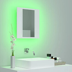 Avis vidaXL Armoire salle de bain à miroir LED Blanc 40x12x45 cm Acrylique