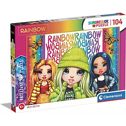 Clementoni- Rainbow High Supercolor Brilliant High-104 pièces, 6 Ans Enfant, Puzzle Dessin animé-fabriqué en Italie, 20342, Multicolore, Medium