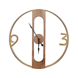 Beliani Horloge murale ø 50 cm effet bois clair MULHOUSE