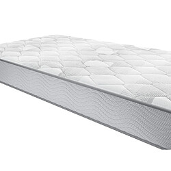 Vente-Unique Ensemble 90 x 190 cm sommier coffre naturel clair + matelas ressorts ensachés ép.20cm - SONGE de YSMÉE pas cher