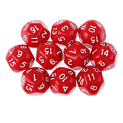 10pcs 16 faces d16 14mm acrylique opaque dés pour jeu de rôle rpg rouge dés de jeu de rôle