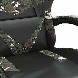 vidaXL Chaise de jeu pivotante Noir et camouflage Similicuir pas cher