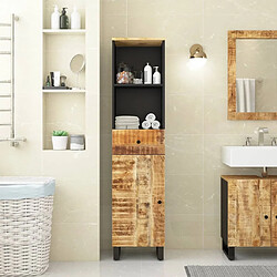 Maison Chic Armoire de salle de bain,Meuble de rangement,Meuble haut 38x33x160 cm bois massif de manguier -GKD813373