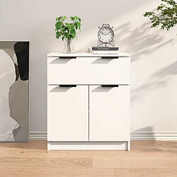 Maison Chic Buffet,Meuble de Rangement,commode pour salon,Cuisine Blanc 60x30x70 cm Bois d'ingénierie -MN15325