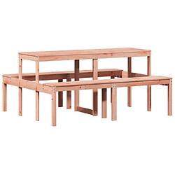 vidaXL Table de pique-nique 160x134x75 cm bois massif de douglas