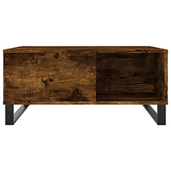 Acheter Maison Chic Table basse,Table Console Table d'appoint, Table pour salon chêne fumé 80x80x36,5 cm bois d'ingénierie -MN55616