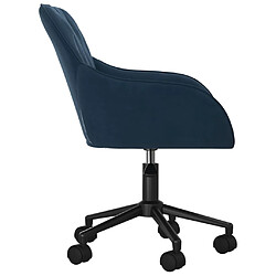 Acheter vidaXL Chaises pivotantes à manger lot de 2 Bleu Velours