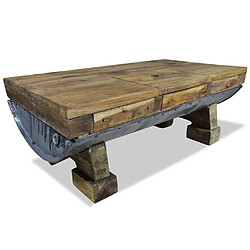 vidaXL Table basse bois de récupération mélangé 90x50x35 cm 