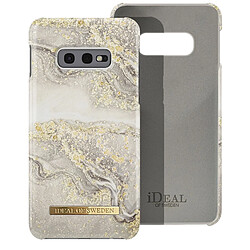 iDeal of Sweden Coque pour Samsung S10e Marbré Luxe Ultra fine Sparkle Greige Marble Beige 