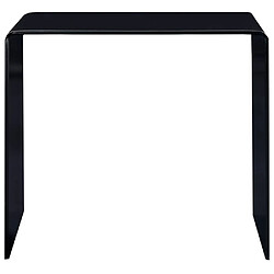 vidaXL Table basse Noir 50x50x45 cm Verre trempé