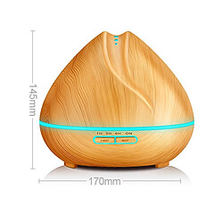 Avis Wewoo Purificateur d'air Machine d'aromathérapie ultrasonique pour humidificateur à télécommande en forme de grain de bois et de grains de boiscapacité 400 mlprise anglaise couleur clair