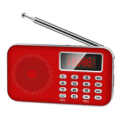 Acheter Haut-parleur Portable Radio FM AM Carte USB TF Lecteur MP3 Lampe De Poche LED Rouge