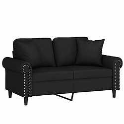 Avis Maison Chic Canapé 2 places avec oreillers,Sofa de Salon,Canapé droit décoratifs noir 120 cm velours -GKD359400